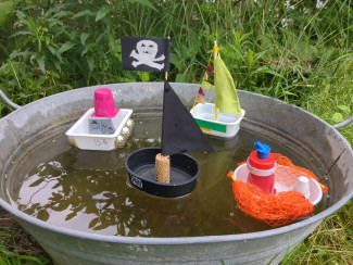 Boote aus Recyclingmaterialien