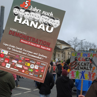 5 jahre nach Hanau - Plakat und Demo